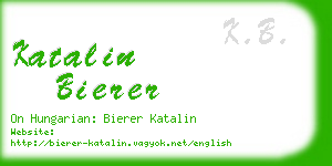 katalin bierer business card